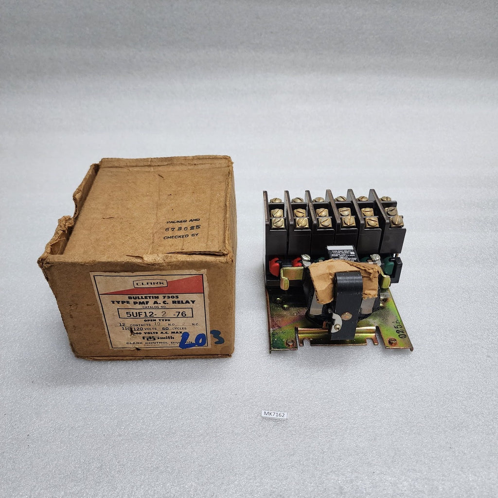 CLARK CONTROL DIVISION 5UF12-2 PMF RELAY 120V 5UF12-2-76