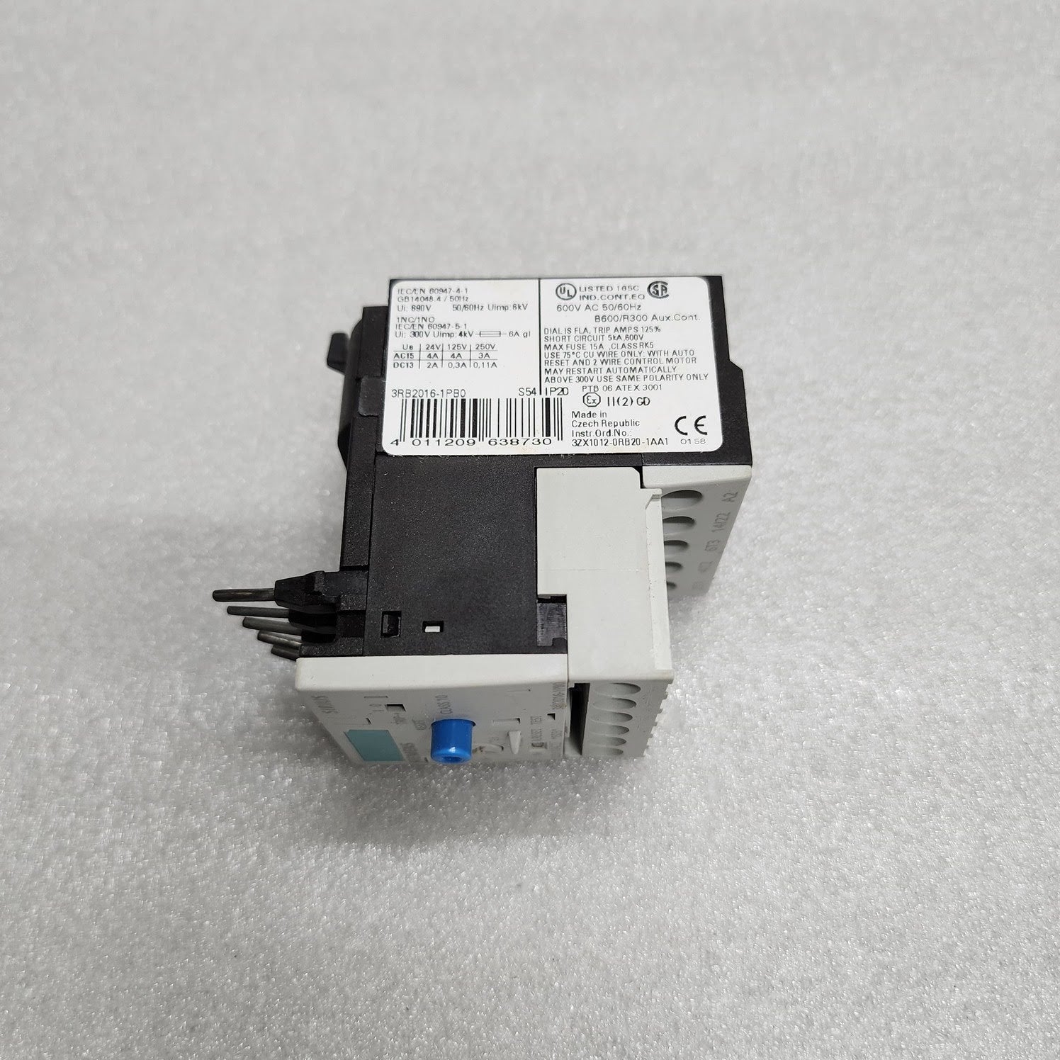 SIEMENS 3RB2016-1PB0 OVERLOAD RELAY 1-4A