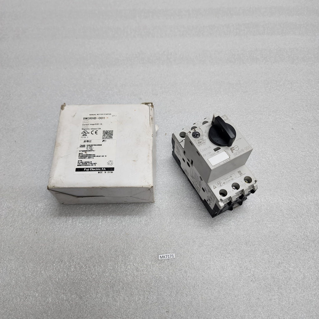 FUJI ELECTRIC BM3RHB-001 MANUAL MOTOR STARTER 0.63-1A