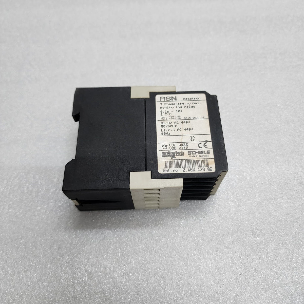 SCHIELE ENTRELEC ASN 3-PHASE SEQ MONITORING RELAY 2.450.423.06 440V