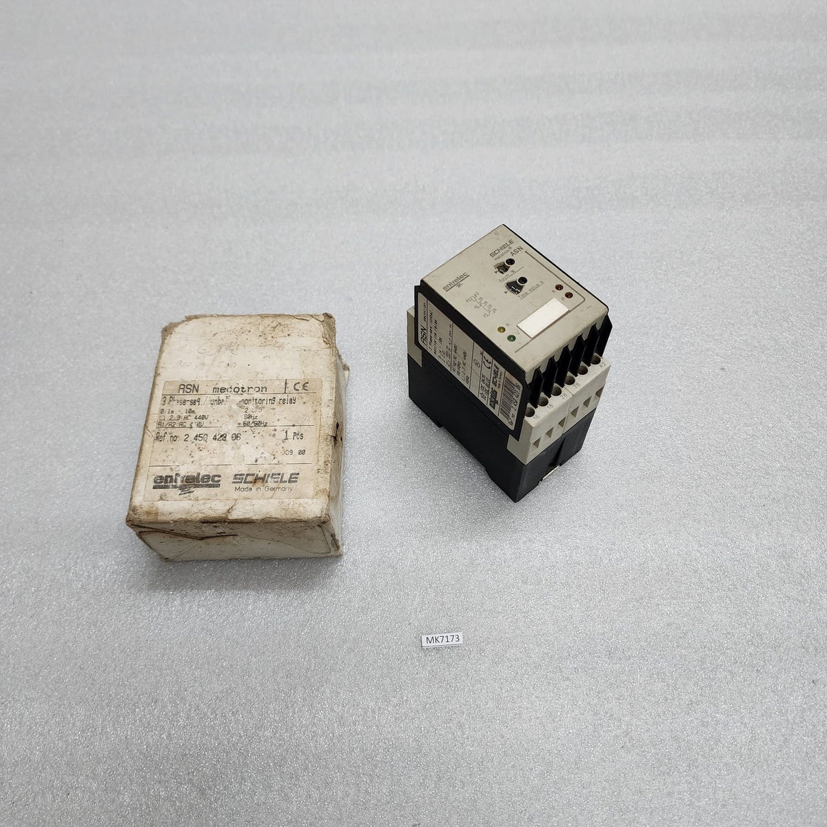 SCHIELE ENTRELEC ASN 3-PHASE SEQ MONITORING RELAY 2.450.423.06 440V