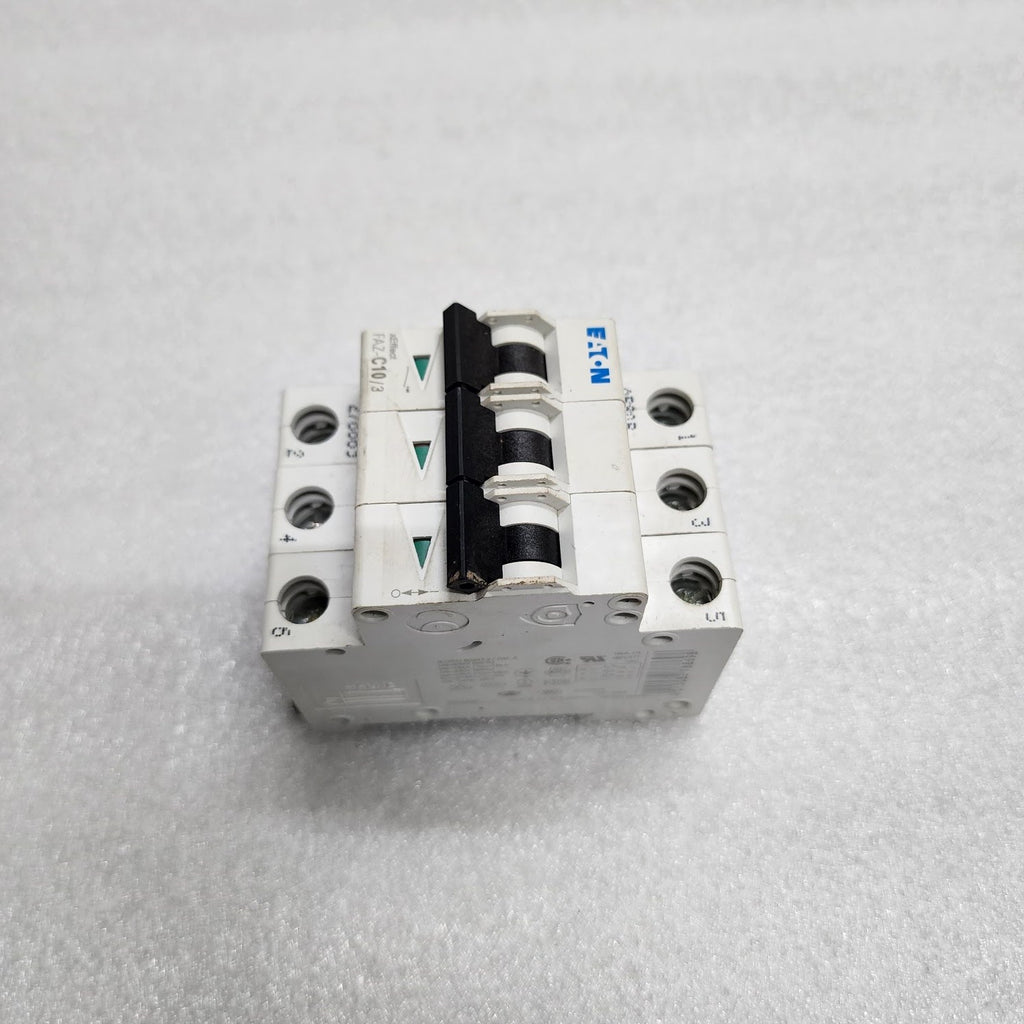 EATON FAZ-C10/3 3-POLE MINIATURE CIRCUIT BREAKER 10A