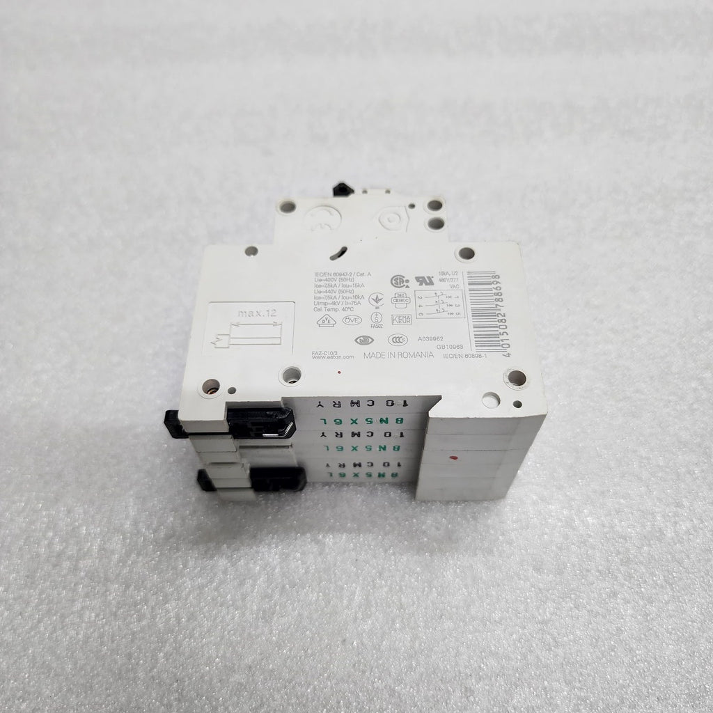 EATON FAZ-C10/3 3-POLE MINIATURE CIRCUIT BREAKER 10A