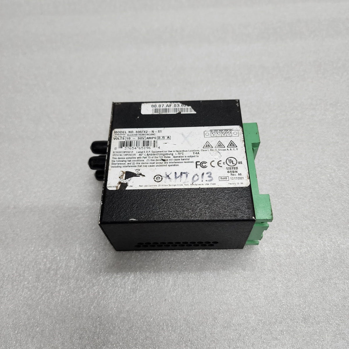 GLEICHSTROMEINGANG 306FX2-N-ST ETHERNET SWITCH 10-30V RED LION