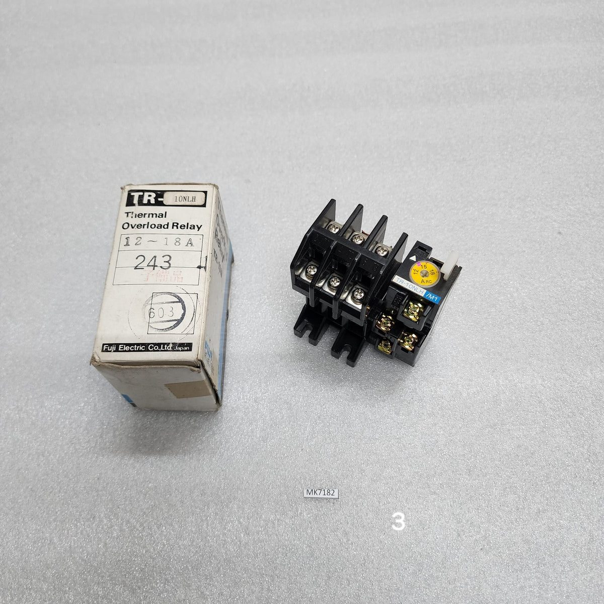 FUJI ELECTRIC TR-10NLH/M1 THERMAL OVERLOAD RELAY 12-18A