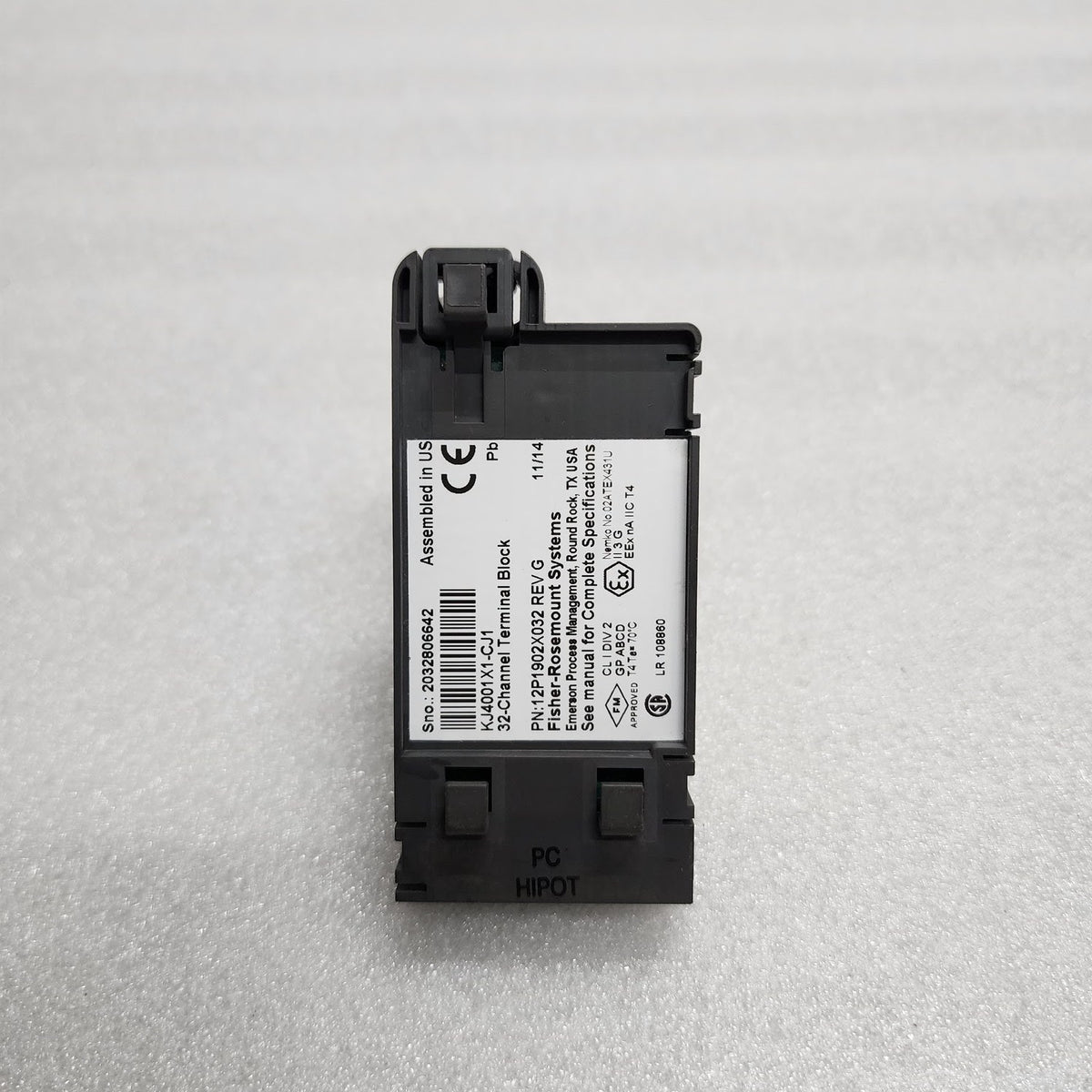 FISHER-ROSEMOUNT KJ4001X1-CJ1 32-CHANNEL TERMINAL BLOCK 12P1902X032