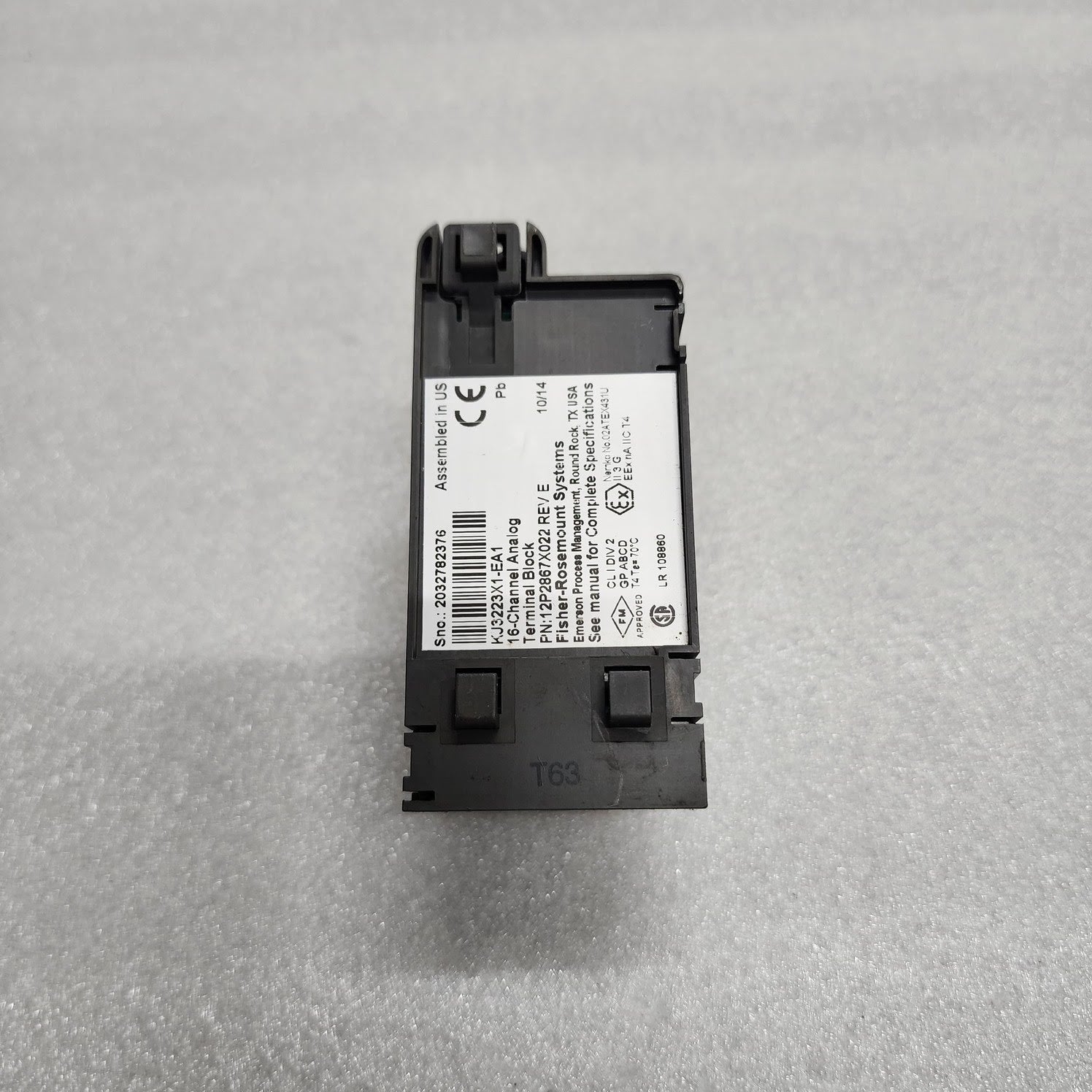 FISHER-ROSEMOUNT KJ3223X1-EA1 16-CHANNEL ANALOG TERMINAL BLOCK 12P2867X022 REV E