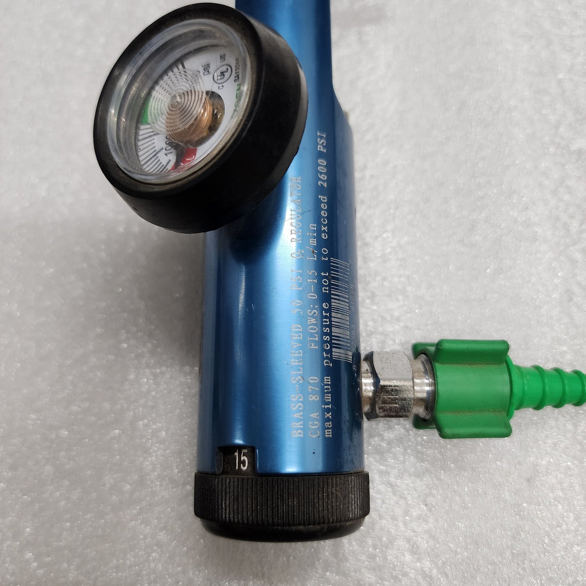 DRIVE 18302D BRASS-SLEEVED 50 PSI O2 REGULATOR