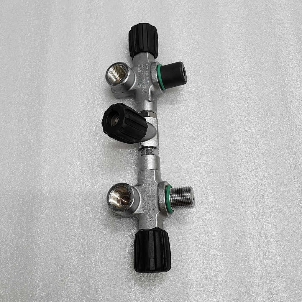 DOUBLE TANK MANIFOLD M25-300 DIVING CYLINDER VALVE 300 BAR