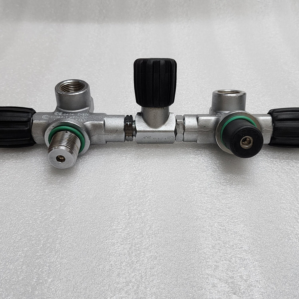 DOUBLE TANK MANIFOLD M25-300 DIVING CYLINDER VALVE 300 BAR