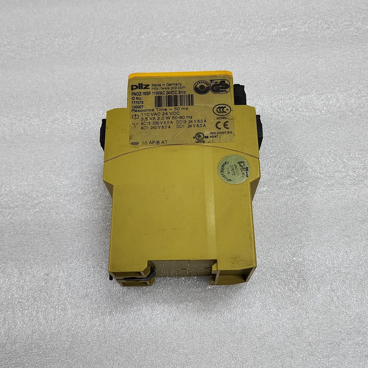 PILZ PNOZ 16SP RELAY 777073 110VAC/24VDC
