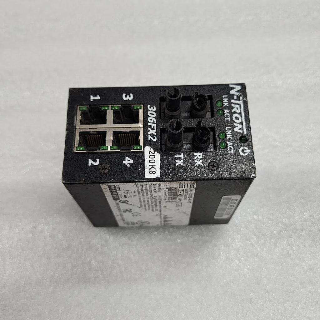 N-TRON 306FX2-N-ST INDUSTRIAL ETHERNET SWITCH 10-30V