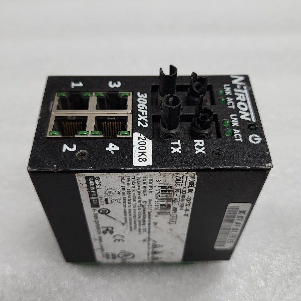 N-TRON 306FX2-N-ST INDUSTRIAL ETHERNET SWITCH 10-30V