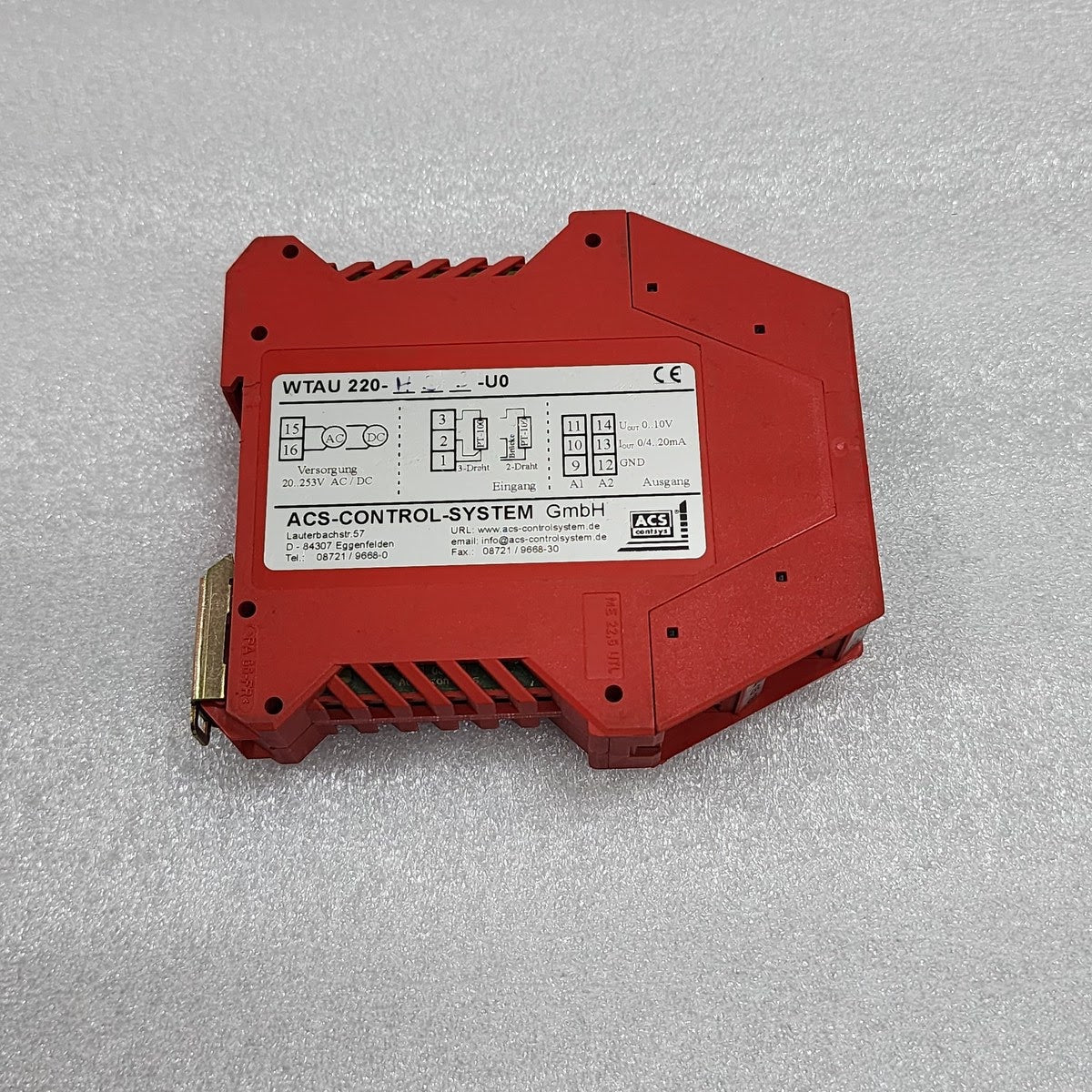 ACS CONTSYS WTAU 220 TEMPERATURE TRANSDUCER 20-253V AC/DC