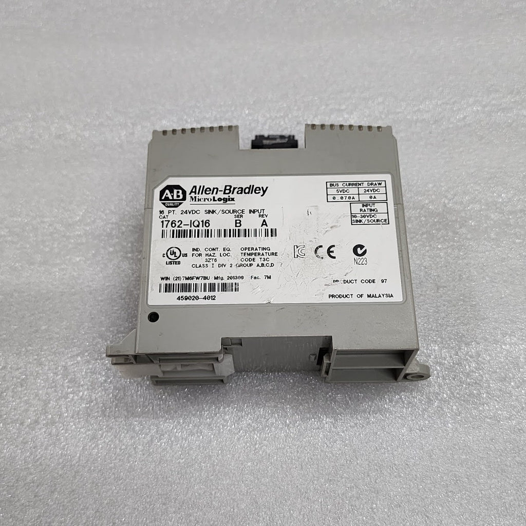 ALLEN BRADLEY CAT 1762-IQ16 SER B 16 PT INPUT MODULE