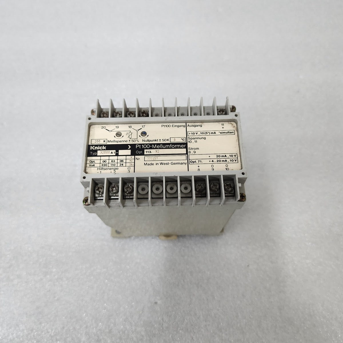 KNICK 32000 A1 Pt100-Meßumformer