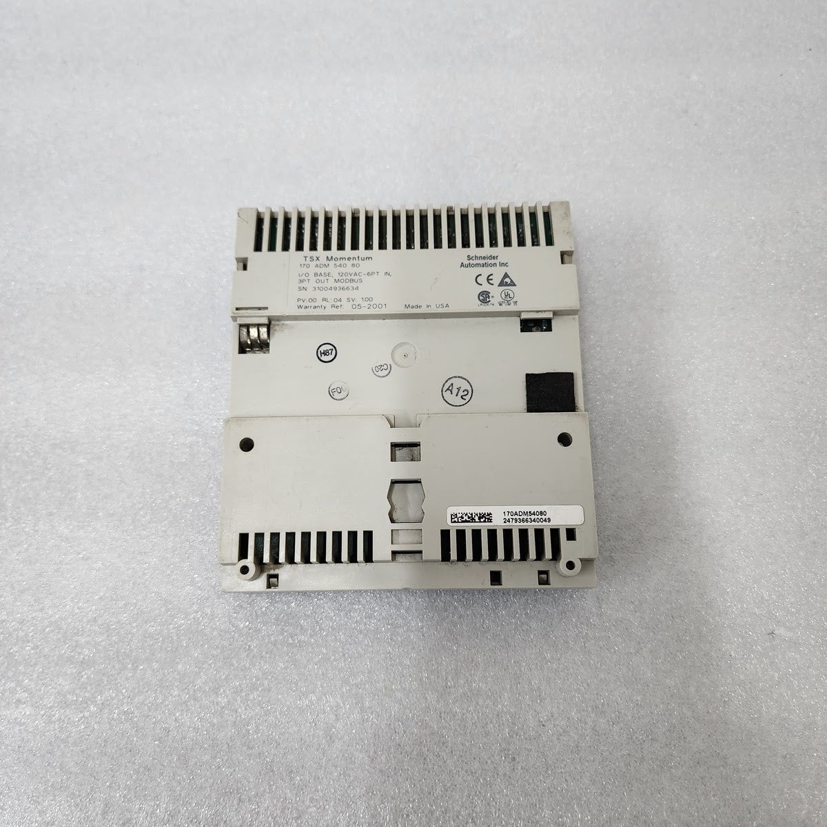 SCHNEIDER AUTOMATION 170 ADM 540 80 I/O BASE MODULE