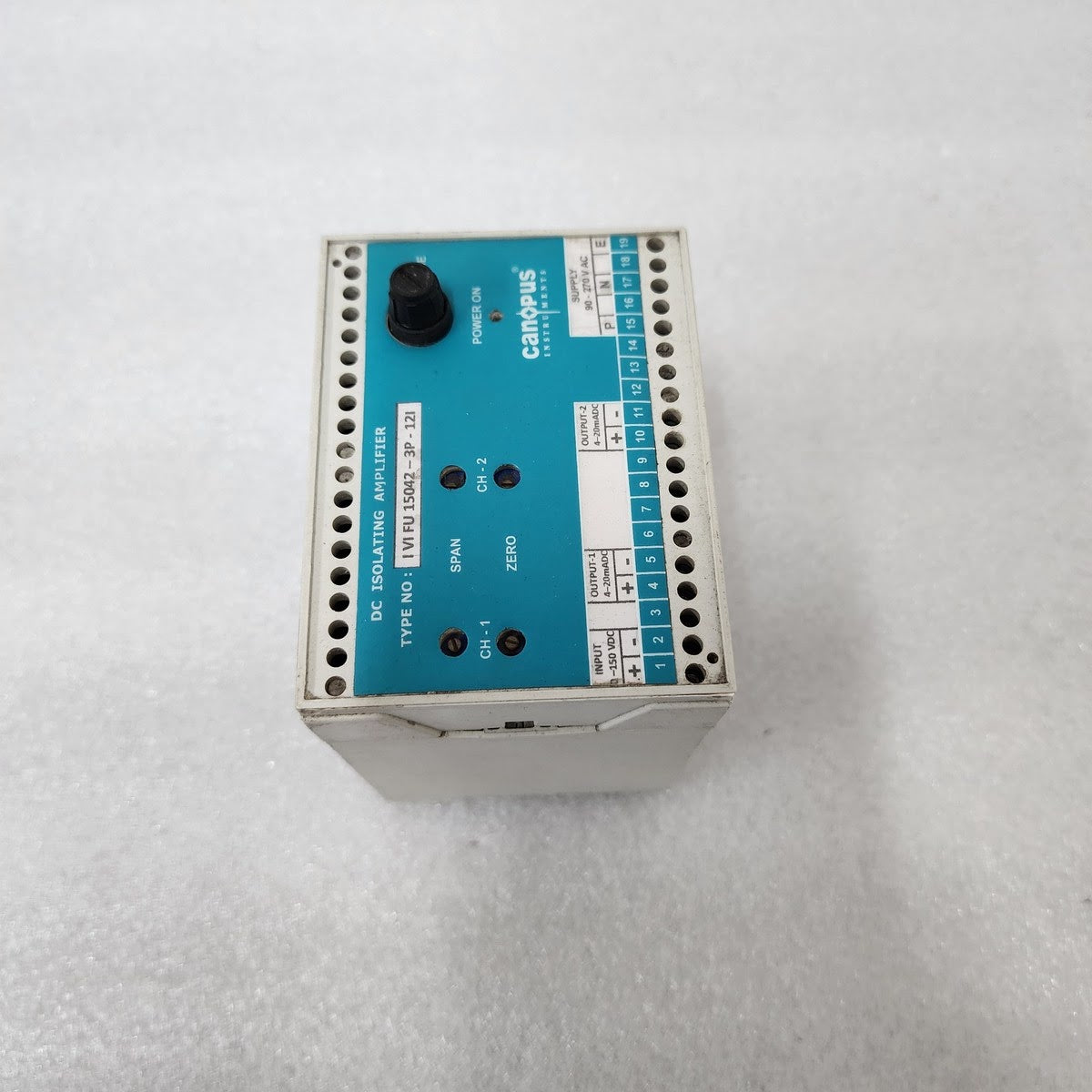 CANOPUS I VI FU 15042-3P-12I DC ISOLATING AMPLIFIER 90-270V AC