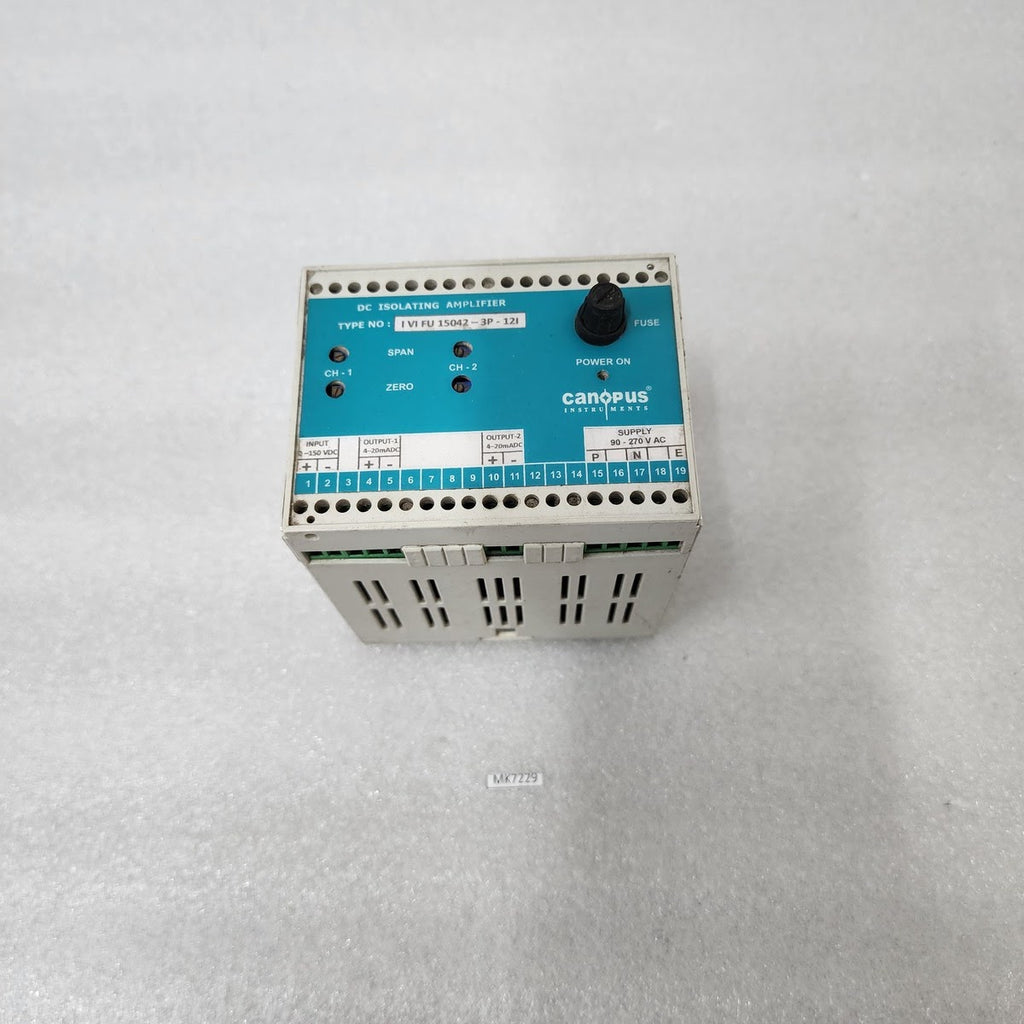 CANOPUS I VI FU 15042-3P-12I DC ISOLATING AMPLIFIER 90-270V AC