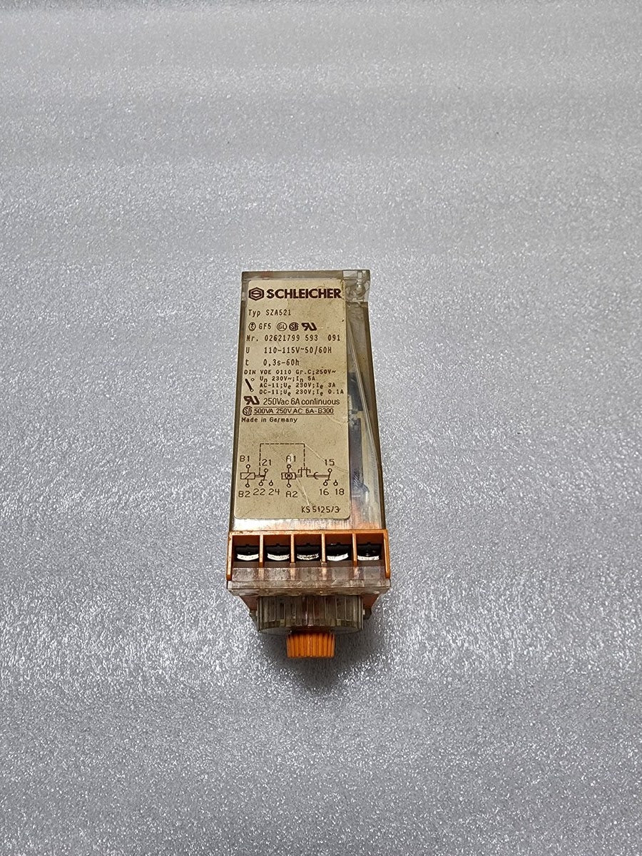 SCHLEICHER SZA521 TIME RELAY 02621799 110-115V