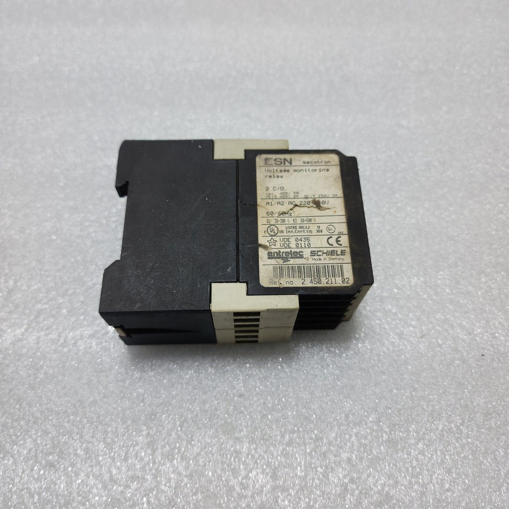 ENTRELEC SCHIELE ESN VOLTAGE MONITORING RELAY 2.450.211.02 220-240V