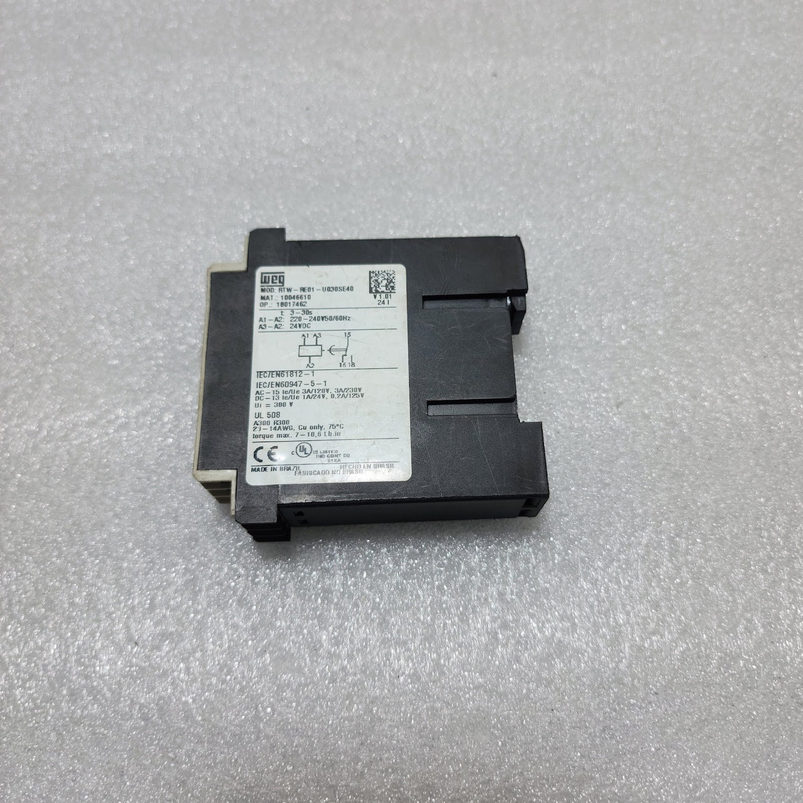 WEG RTW-RE01-U030SE40 TEMPERATURE RELAY 10046610