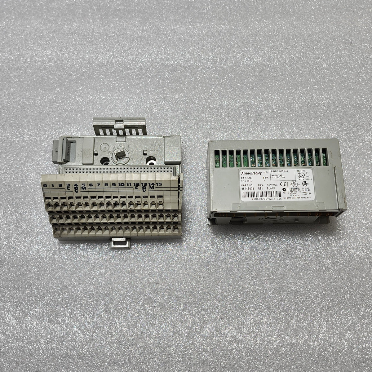 ALLEN BRADLEY CAT 1794-IB16 SER A I/O DISCRETE INPUT MODULE 96145678 1794-TB3S