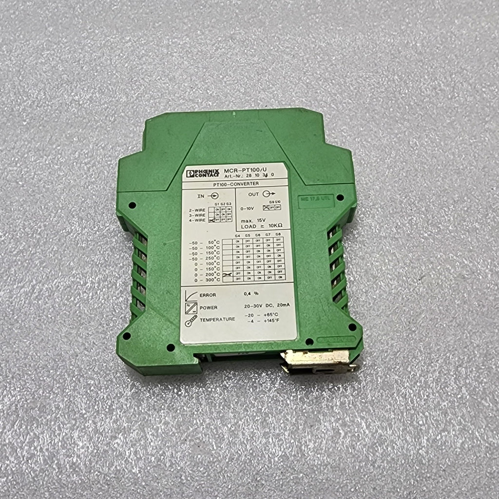 PHOENIX CONTACT MCR-PT100/U TRANSDUCER 2810340
