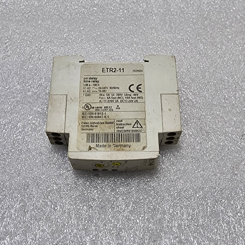 EATON ETR2-11 ON DELAY TIME RELAY 262684 24-240VAC/24-48VDC