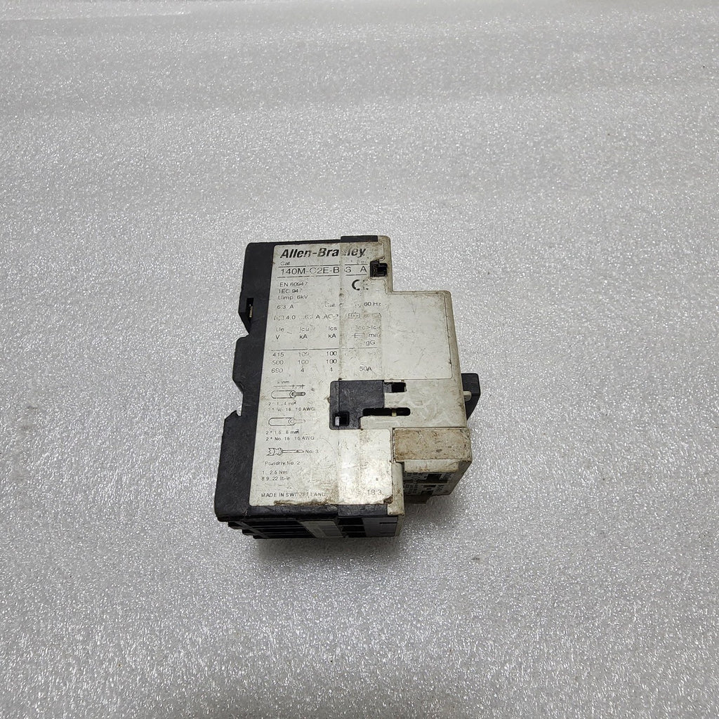 ALLEN BRADLEY CAT 140M-C2E-B63 SER A MOTOR CIRCUIT BREAKER