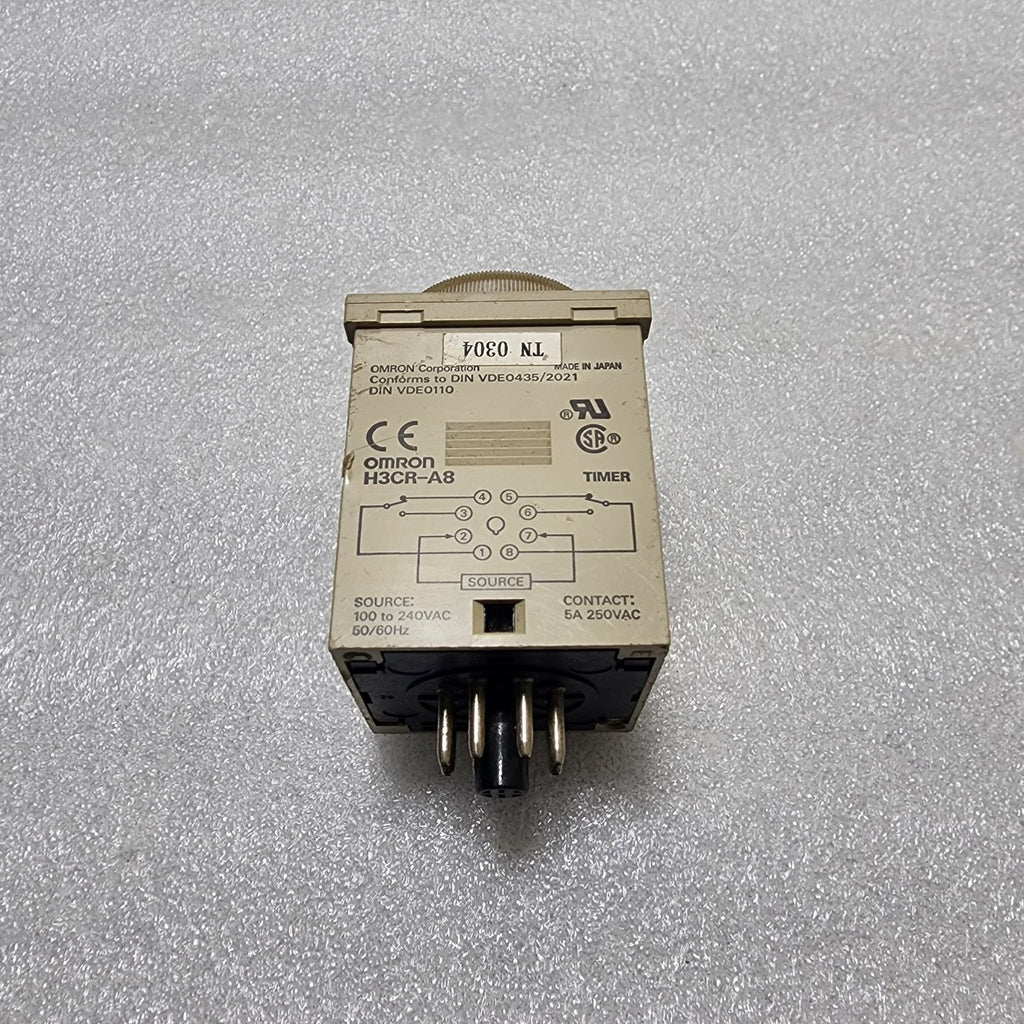 OMRON H3CR-A8  MULTIFUNCTION TIMER 100-240VAC LOT OF 8 UNIT