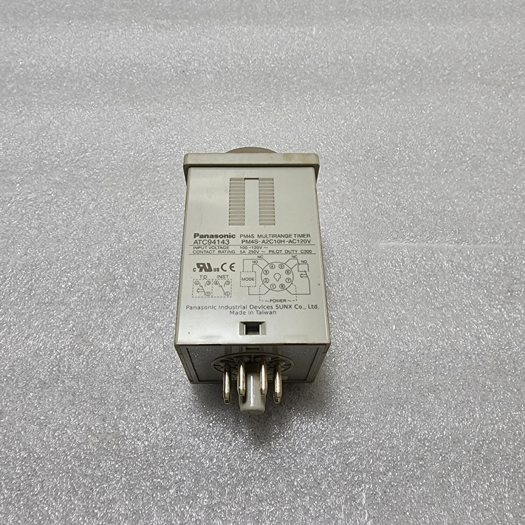 PANASONIC ATC94143 MULTIRANGE TIMER PM4S-A2C10H-AC120V 100-120VAC