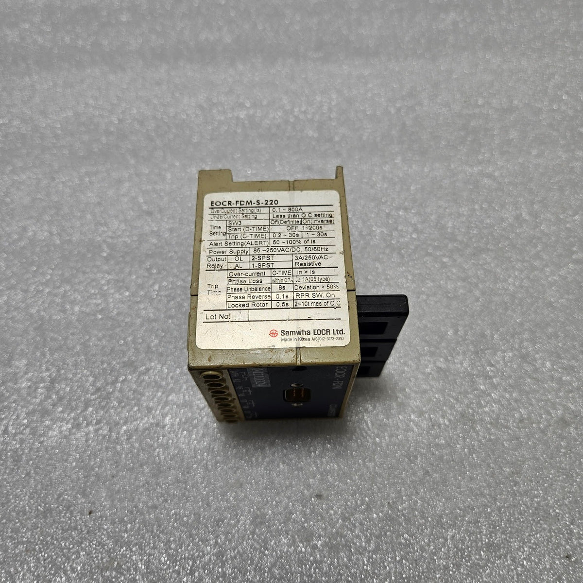SAMWHA EOCR-FDM-S-220 MULTIFUNCTIONAL PROTECTIVE RELAY 0.1-800A