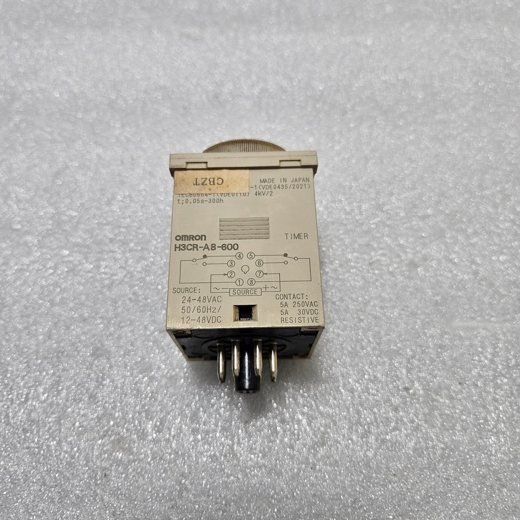 OMRON H3CR-A8-600 MULTIFUNCTION TIMER 24-48VAC/12-48VDC