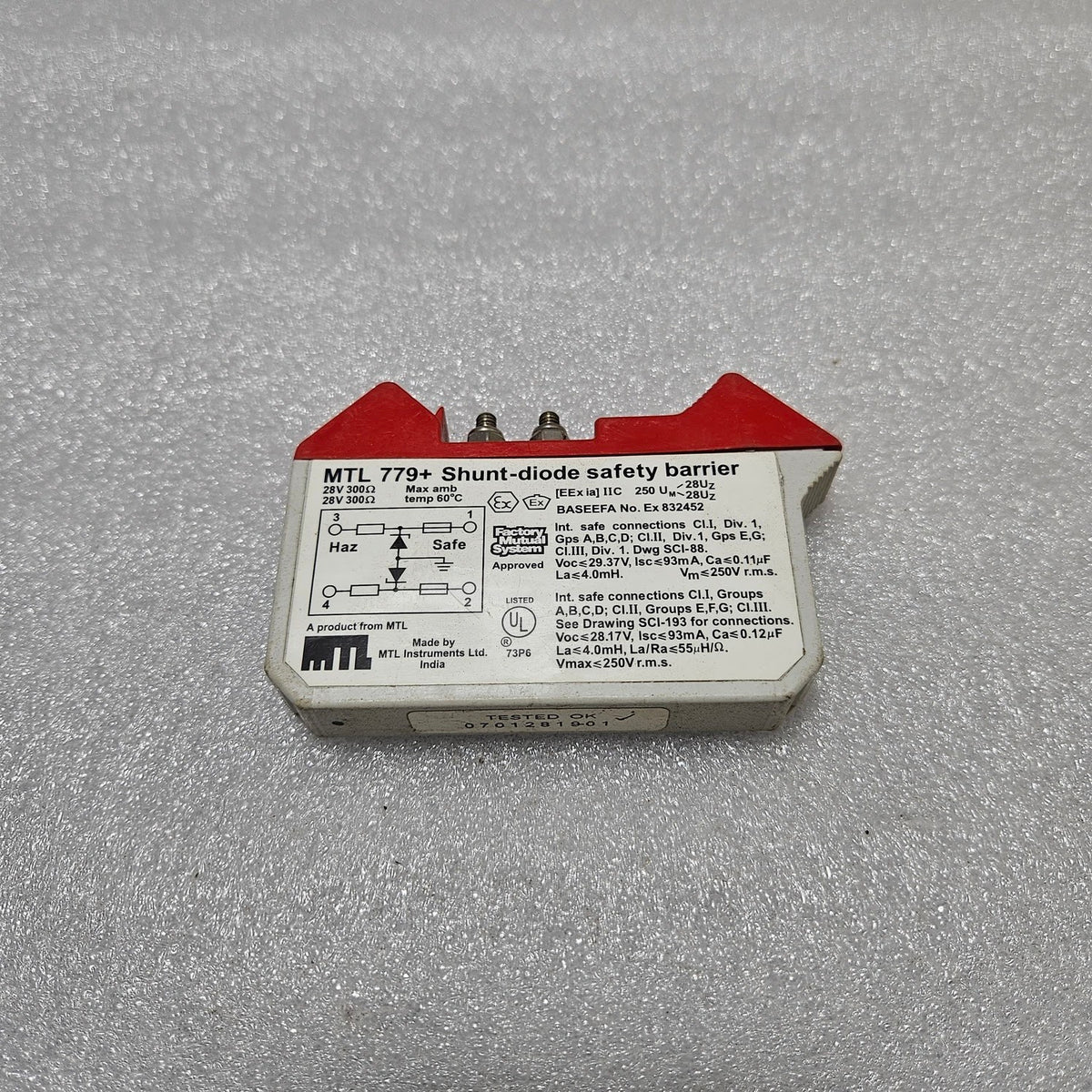 MEASURMENT TECHNOLOGY MTL 779+ SHUNT DIODE SAFETY BARRIER