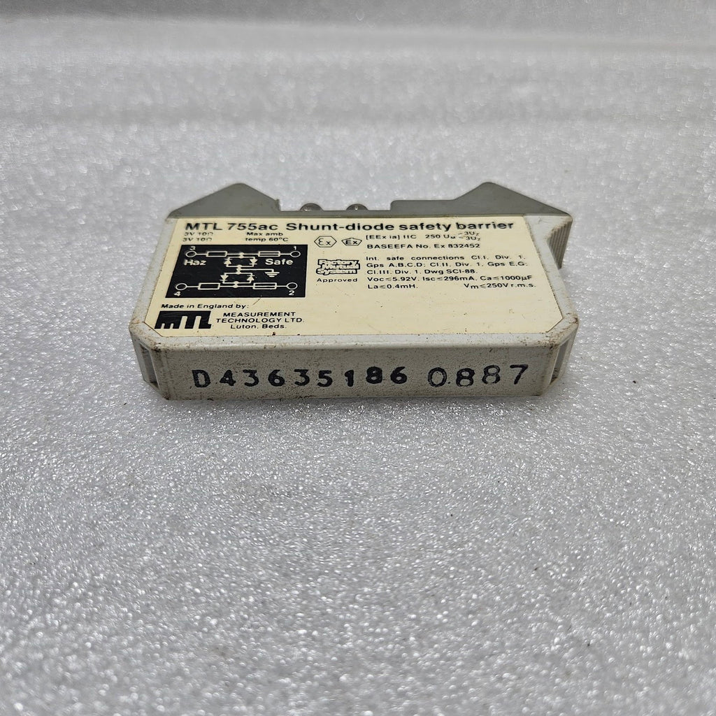 MEASUREMENT TECHNOLOGY MTL 755AC SHUNT DIODE SAFETY BARRIER