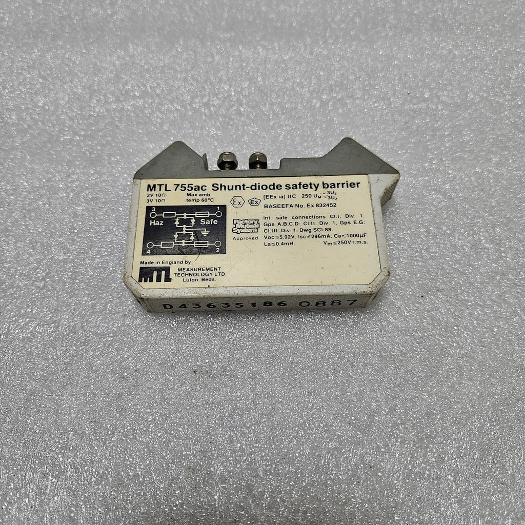 MEASUREMENT TECHNOLOGY MTL 755AC SHUNT DIODE SAFETY BARRIER