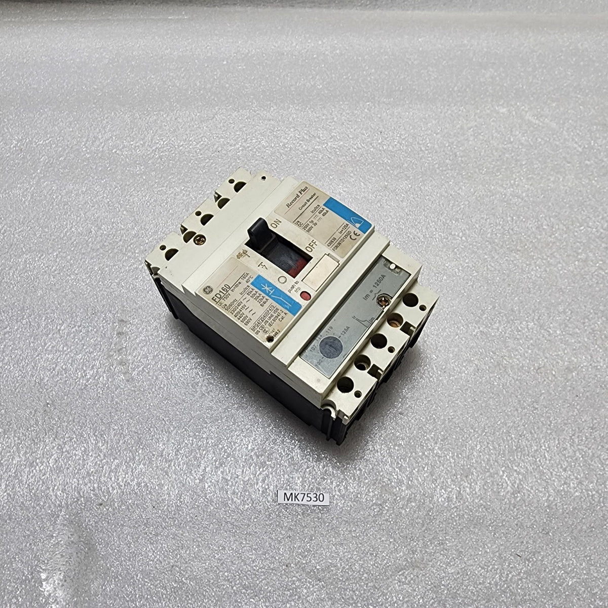 GENERAL ELECTRIC FD160 CIRCUIT BREAKER 160A 430636 RELAY 1250A FDN36TD125GD