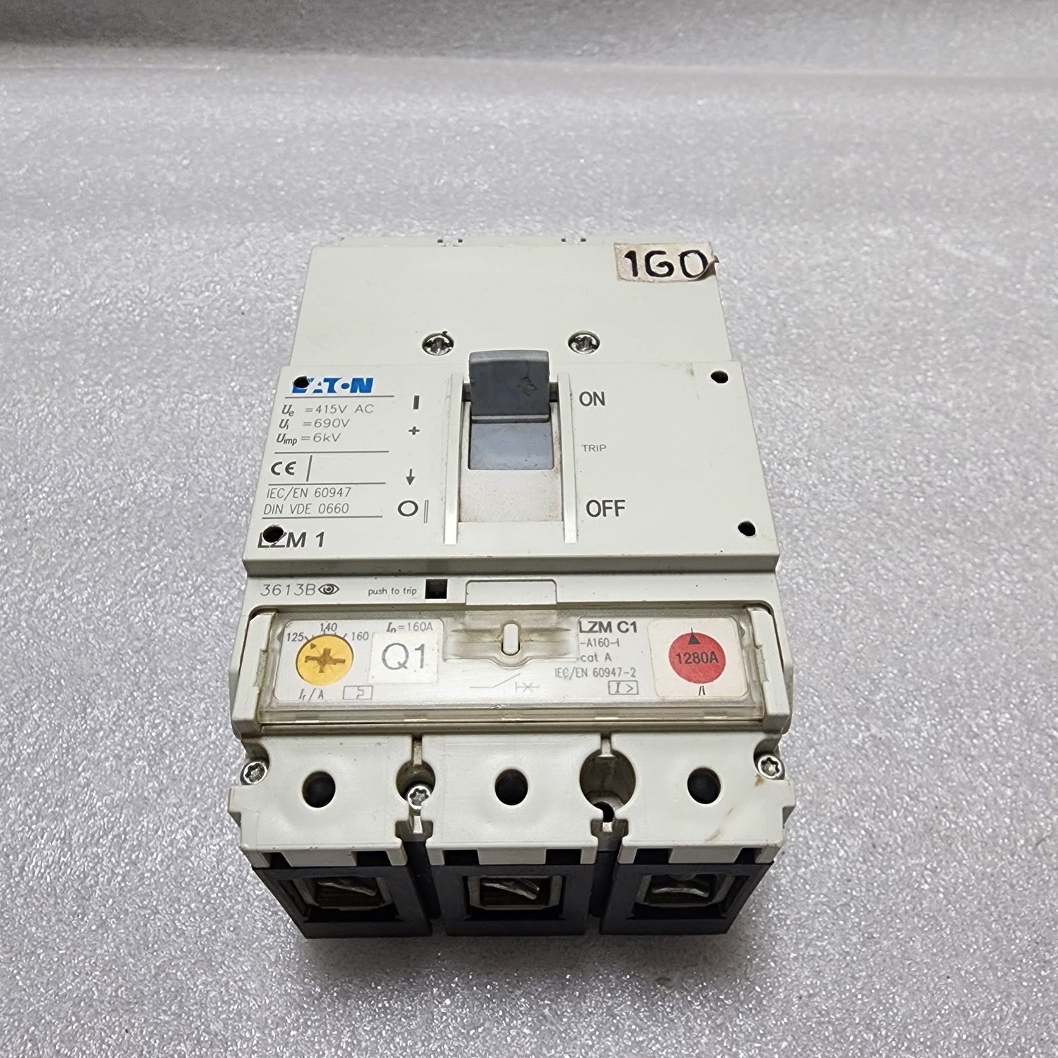 EATON LZM 1 CIRCUIT BREAKER 160A RELAY LZM C1
