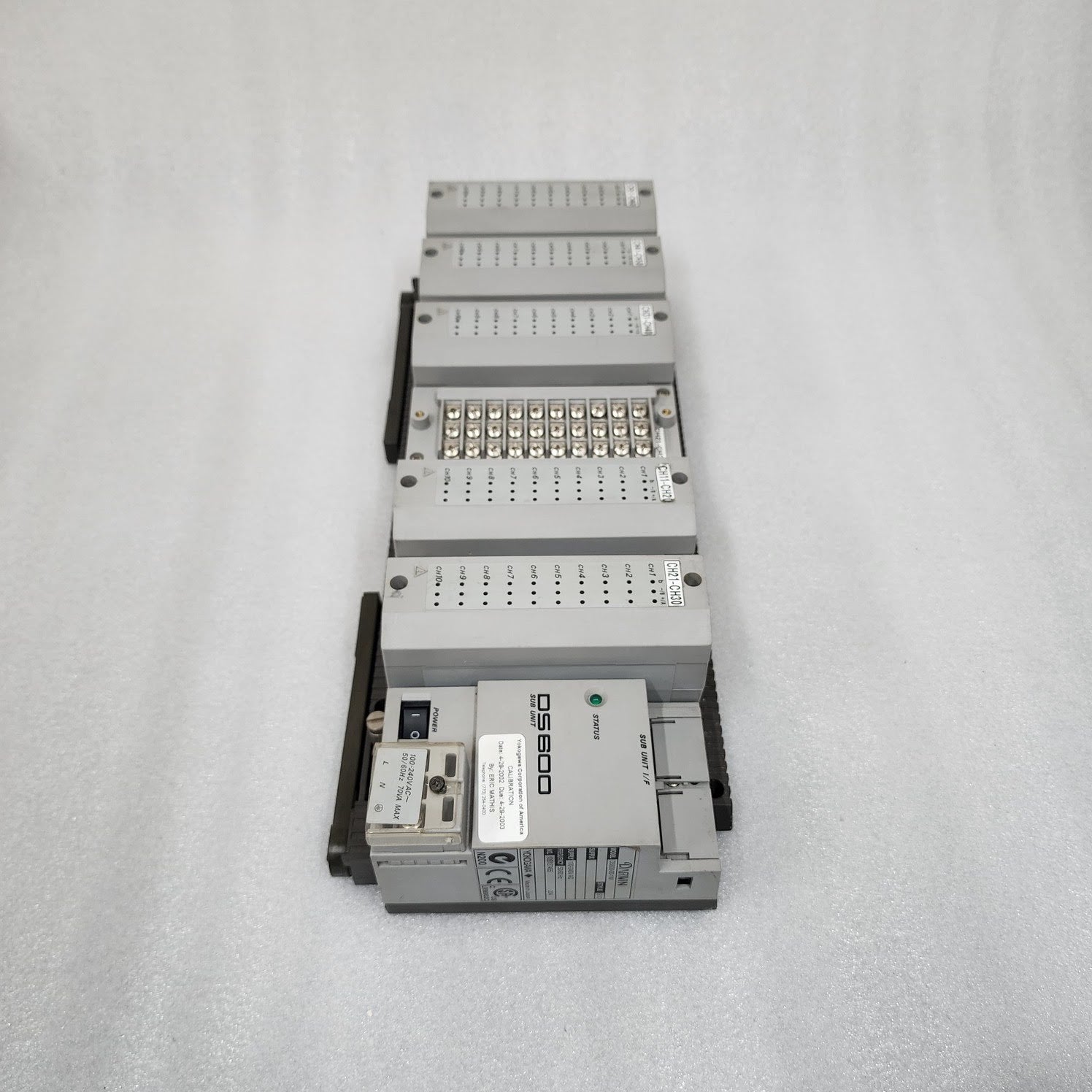 YOKOGAWA DS800 SUB UNIT DS600-00-1W 100-240VAC DARWIN