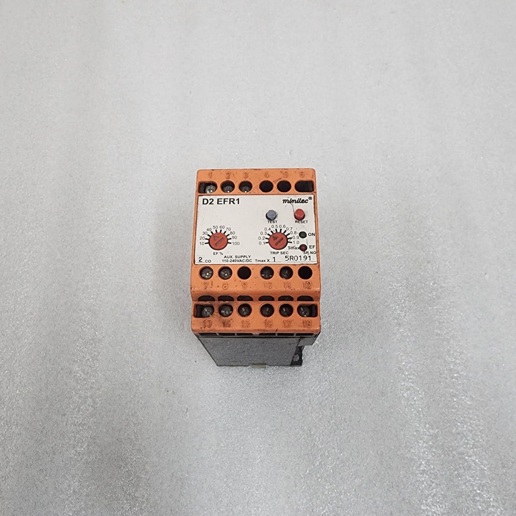 MINILEC D2 EFR1 EARTH FAULT RELAY 5R0191 110-240VAC/DC