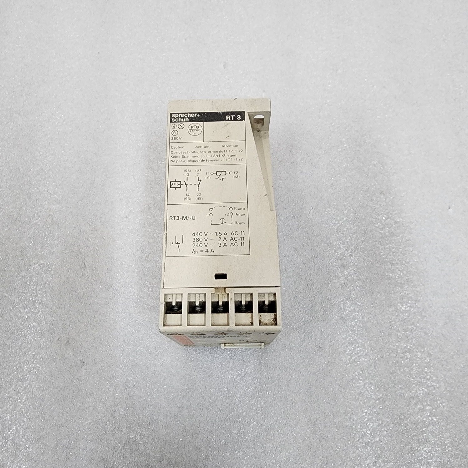 SPRECHER + SCHUH RT 3-A THERMISTOR PROTECTION RELAY RT3-M/-U