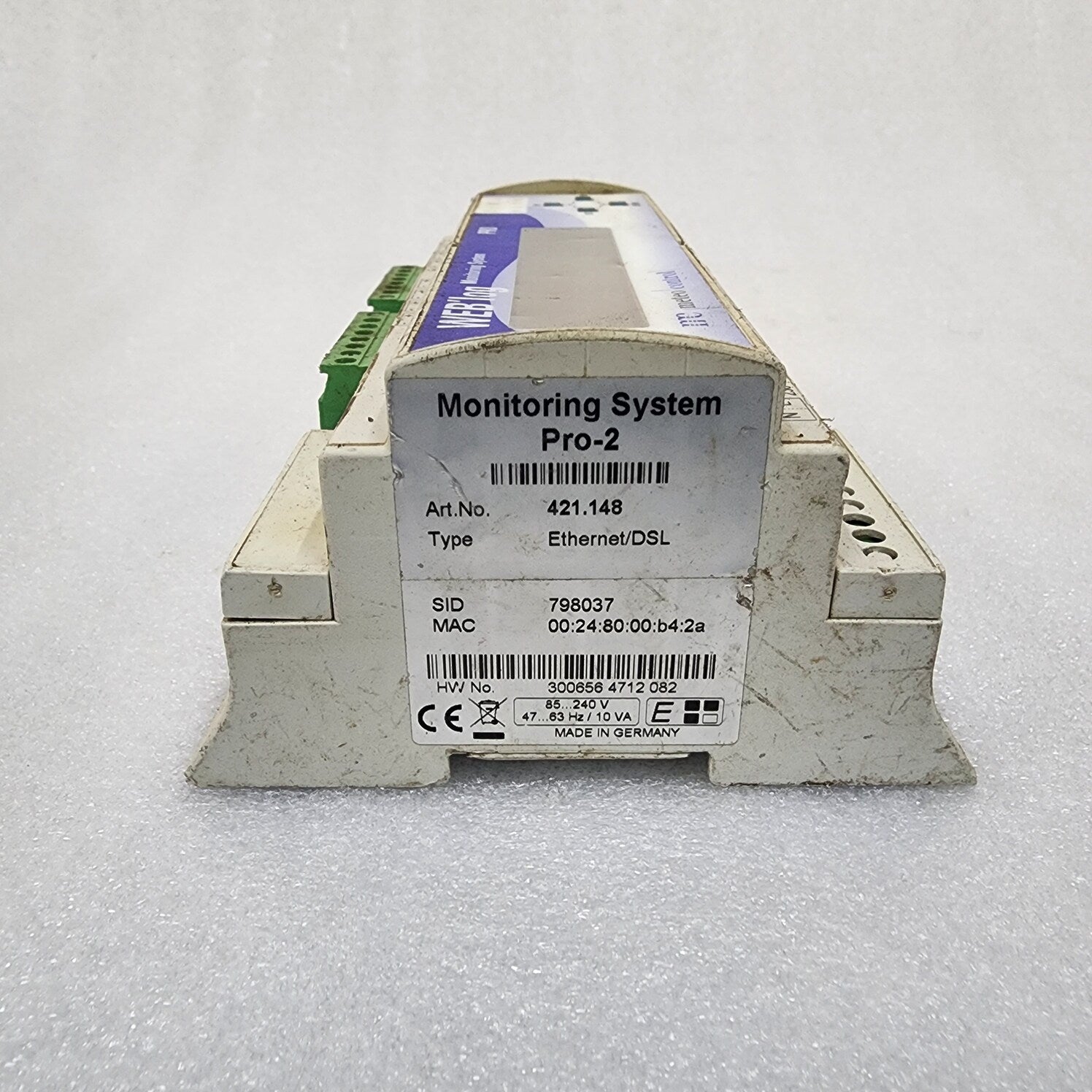 MATEO CONTROL WEBLOG PRO-2 MONITORING SYSTEM 421.148 ETHERNET/DSL 110-230V