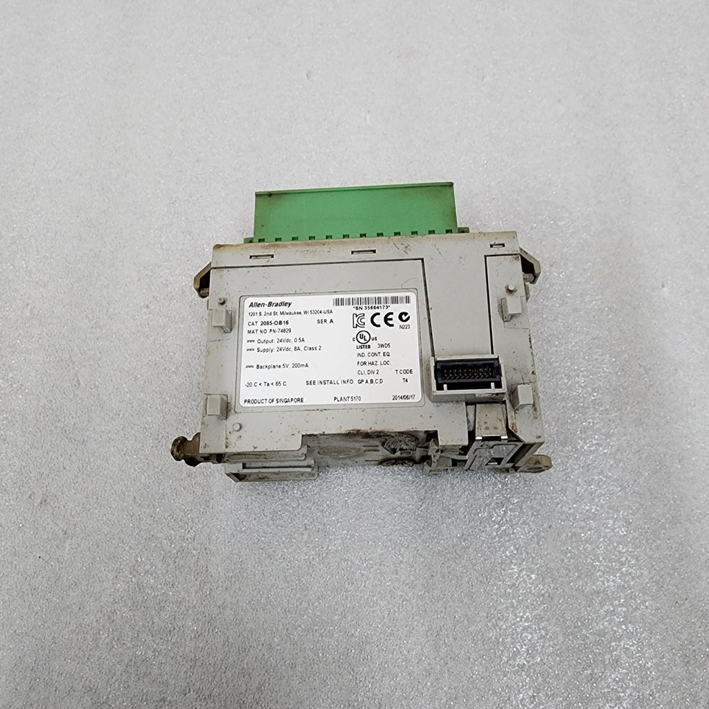 ALLEN BRADLEY CAT 2085-OB16 SER A 74829 (BODY BURNED) WORKING