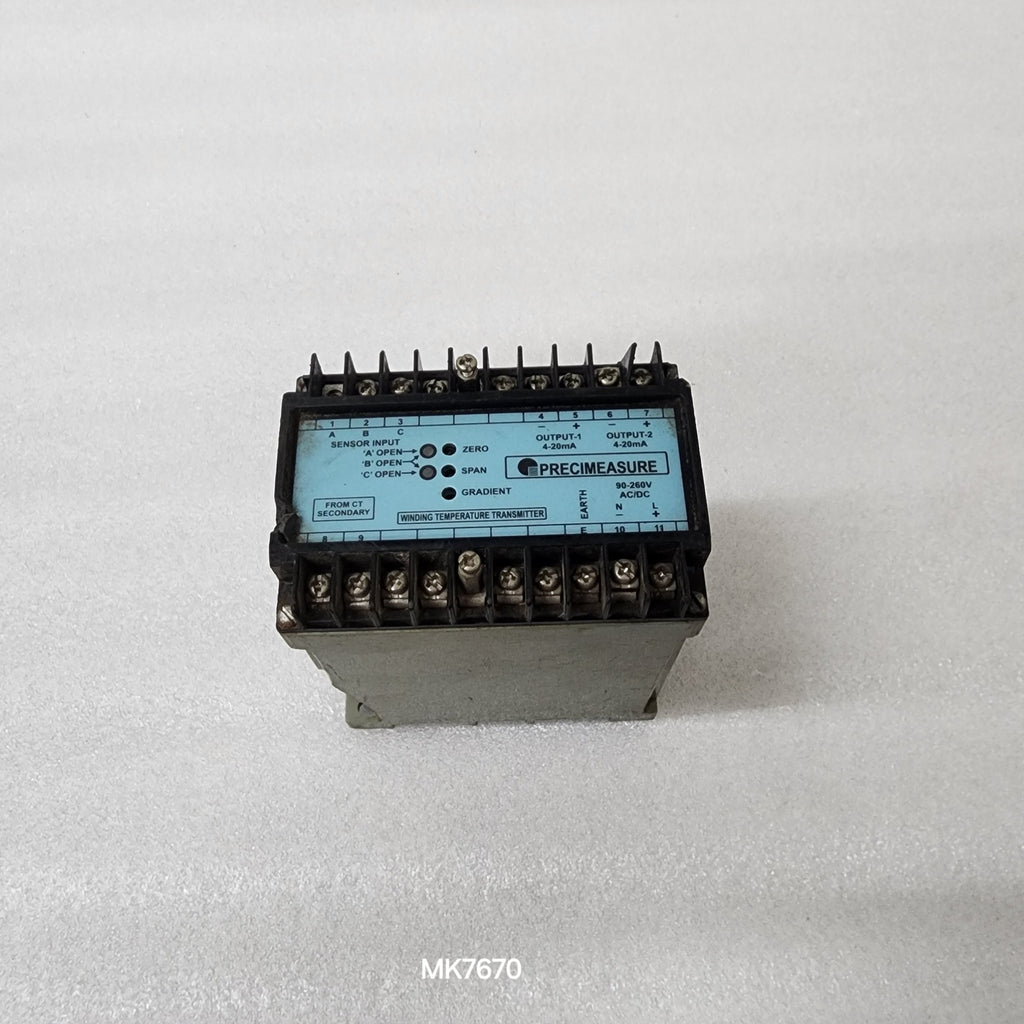 PRECIMEASURE 2220-R2 WINDING TEMPERATURE TRANSMITTER INDICATOR 90-260V AC/DC