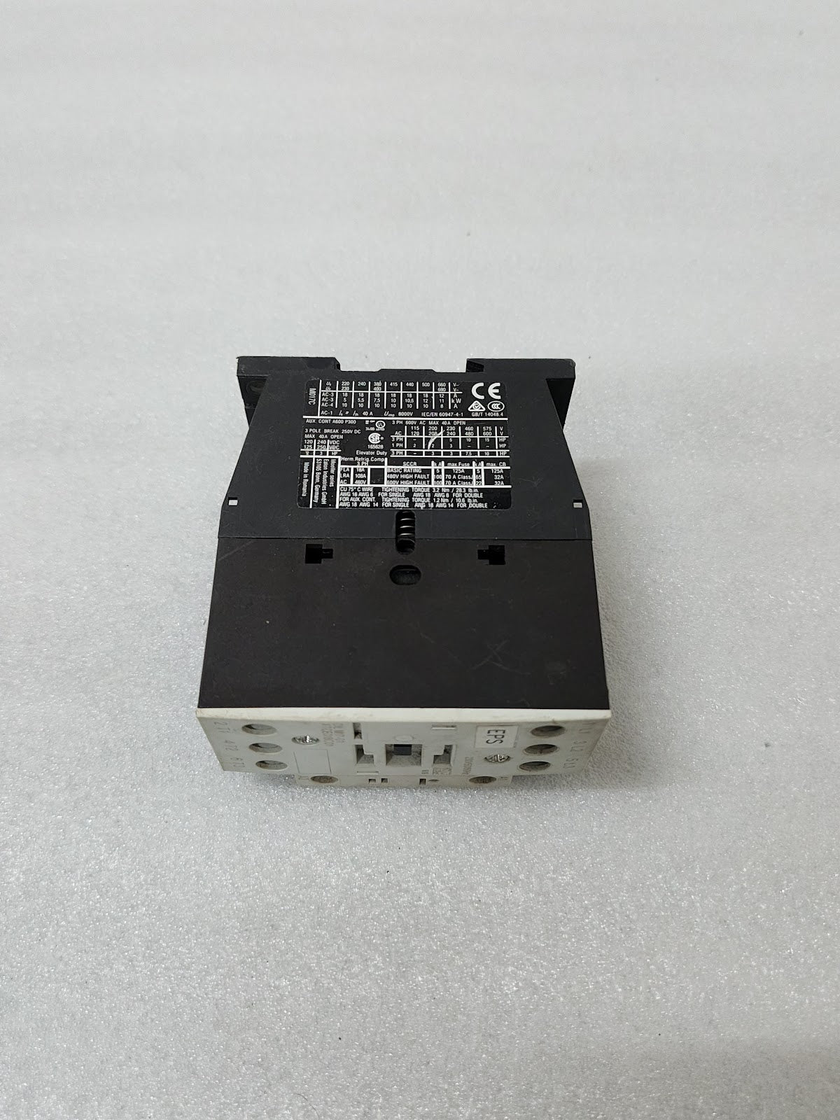 EATON DIL M17-01 MAGNETIC CONTACTOR XTCE018C01 230V