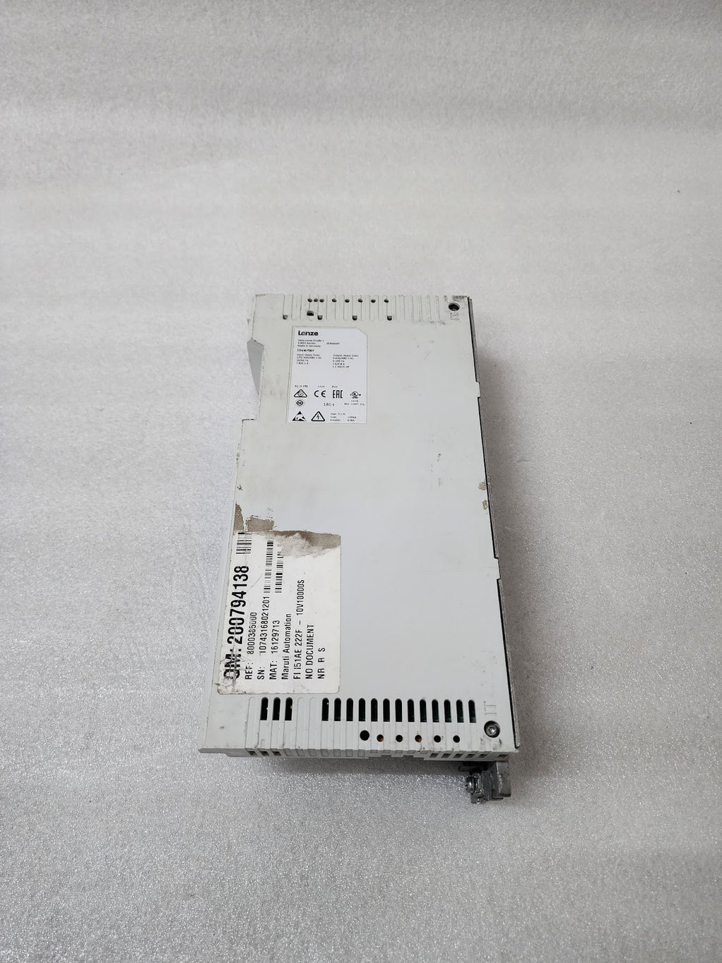 LENZE I51AE222F10V10000S INVERTER DRIVE 2.2KW/3HP 0-400/480V MADE IN GERMANY