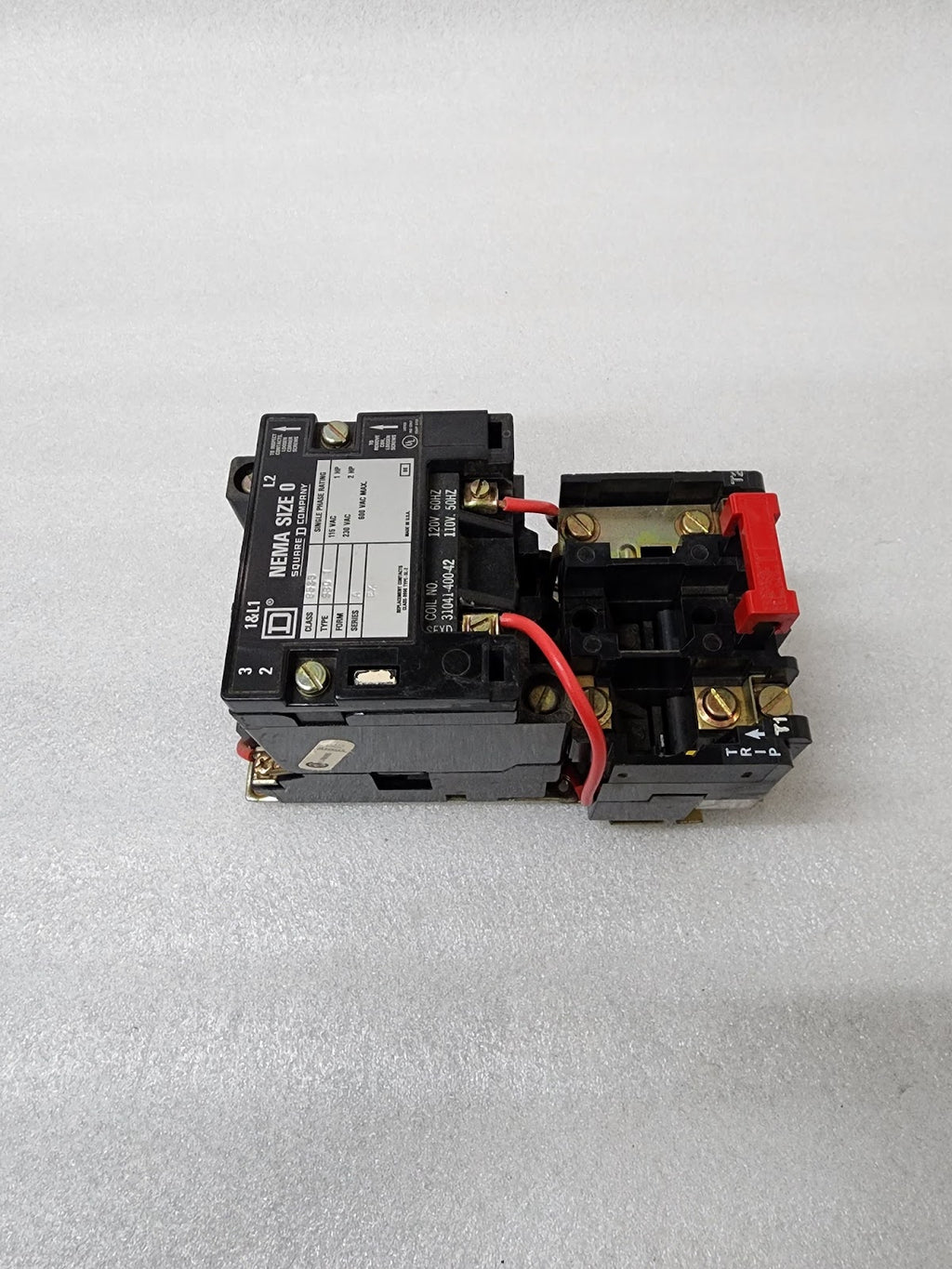 SQUARE D SB0-1 SER A MANUAL MOTOR STARTER COIL VOLTAGE 110-120V