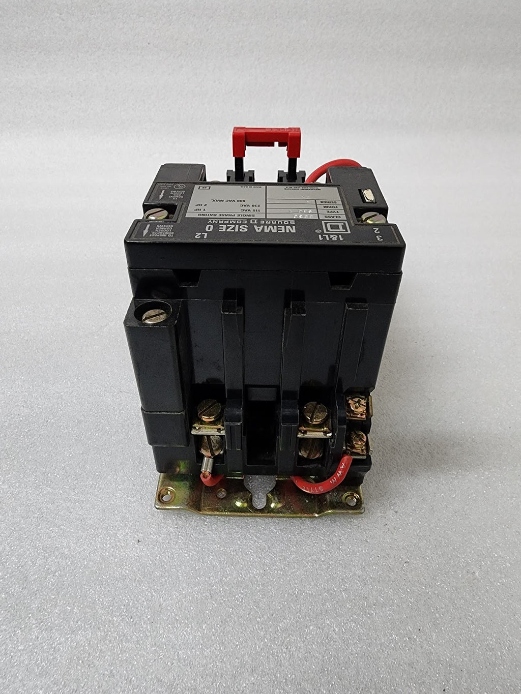 SQUARE D SB0-1 SER A MANUAL MOTOR STARTER COIL VOLTAGE 110-120V