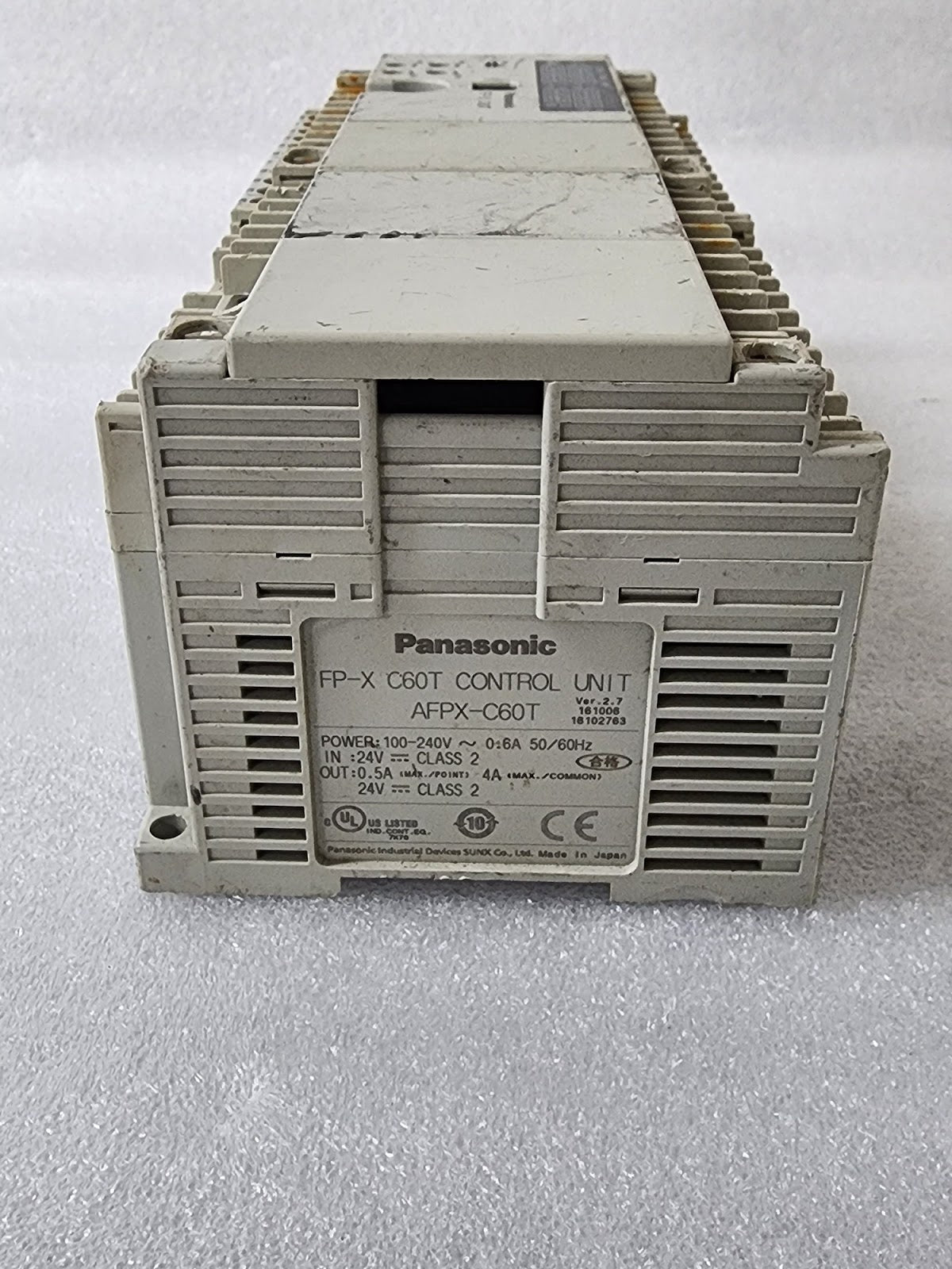 PANASONIC FP-X C60T CONTROL UNIT AFPX-C60T 100-240V